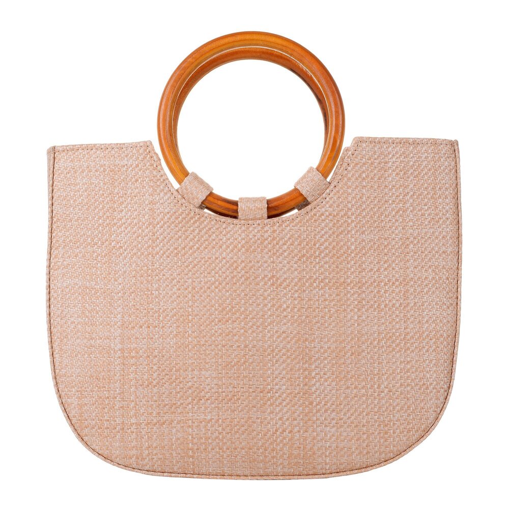 9066 Summer Beach Straw Handbag Casual Satchel Straw Bag Top Handle Tote